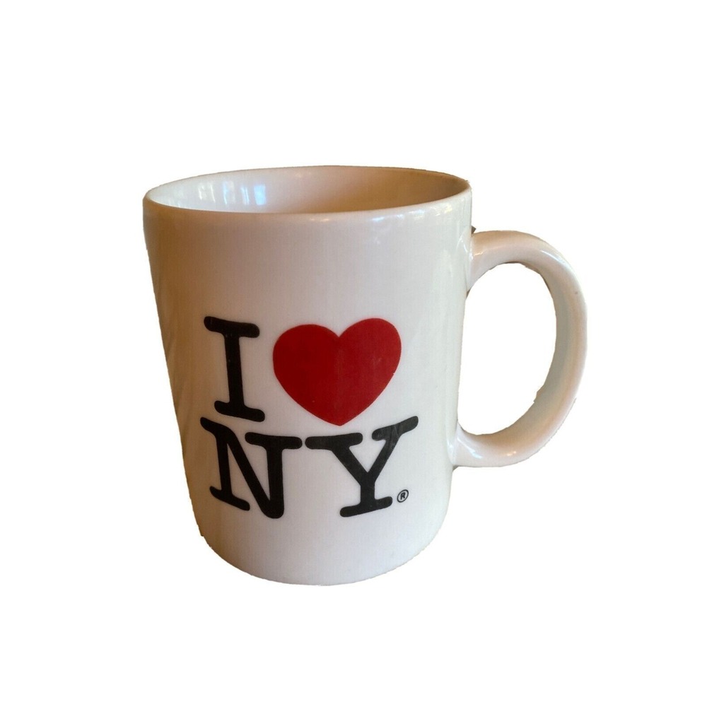 I Love NY New York City Souvenir Ceramic Coffee Mug White Red Heart